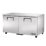True TUC-60F-HC - Undercounter Freezer, -10°F, (2) solid doors, stainless steel top & sides